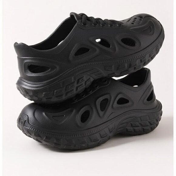 Unisex Breathable Platform Clogs& Lightweight Slip-On--BLACK - Picture 4 of 7